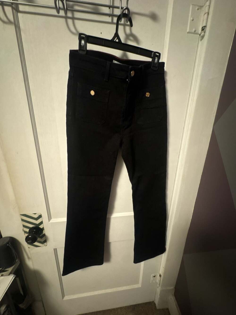 Tommy Hilfiger Black Bootcut Jeans with Front Pockets Size 30x28